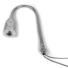 3WAC 12V 24V LED-gereedschapslamp, flexibel, 30 cm, werkplaatswerk, zilver, voor CNC-machinebewerking, lassen