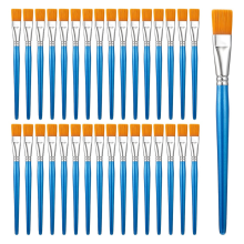 32 stuks 1 inch platte verfkwasten voor acrylverf, aquarel, grote kwasten, kunstenaar