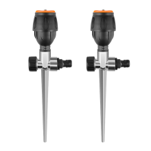 2-pack tandwielaangedreven sproeier, 360-graden automatische sproeier voor efficiënte gazonbewatering