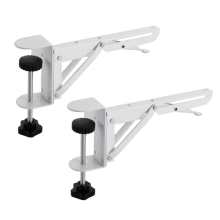 stuks witte opvouwbare bureau-verlengklem voor computertoetsenbordlade voor thuis/kantoor, doe-het-zelf houten plank