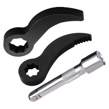 3 stuks koevoetsleuteladapterkop, 1/2 inch 3/8 inch aandrijving verstelbare hoekkopbalk, koevoetadapterkop met verlengstuk