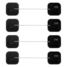 Koelkastslot, combinatieslot voor kasten, laden, robuuste koelkastveiligheid, 4-pack