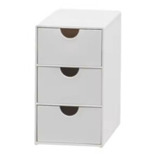Bureau-organizer met 3 lades, multifunctionele stofdichte stapelbare organizer voor kantoorbenodigdheden