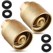 2-pack heftruckconnector vrouwelijk 7141F, propaantankadapter, 1-1/4 inch inlaat x 1/4 inch NPT-uitlaat met 4 rubberen O-ringen