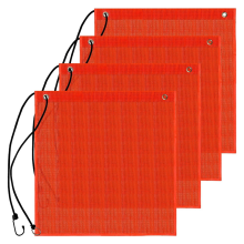 Veiligheidsvlag voor vrachtwagens Vinyl gecoat gaas waarschuwing 18x18 inch met versterkte ringen Jetski-trailer 4-pack