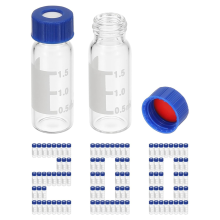 ml autosamplerflesje, HPLC/flesjes 9-425 Lab helder monsterflesje schroefdop schrijfpatch 200 stuks