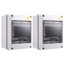 2 STUKS HT-5-weg IP65 MCB-onderbrekerdoos Distributiebescherming Vermogenselektronica DIN-railbehuizing voor circuit