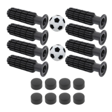 8 stuks tafelvoetbalgrepen met eindplug voor tafelvoetbal, comfortabel hanteren voor kinderen, 2 kleine voetballen vervangen