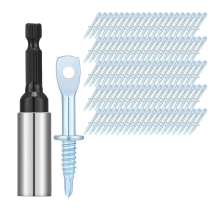 100 stuks 2 inch oogbout zelftappende boorpuntschroef zink en 1 stuks 2-5/8 inch schroevendraaier, stevige boor