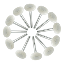 Garagedeurrolwiel 4 inch steel 12 stuks, 2 inch stil nylon, afgedicht met 13 kogellagers, diameter 7/16 inch