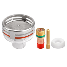 24 Glazen antibotsingsmondstuk 2,4 mm Verzamellichaam Gaslens Pakkingset voor TIG-lasbrander -17/18/26 Accessoires