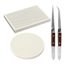 4 stuks lasblok honingraat keramische plaat, warmte kwarts oven isolatiesteen voor sieraden lassen, smeden