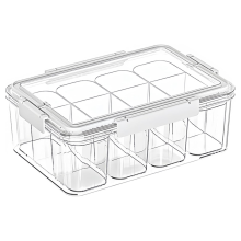 Multifunctionele opbergdoos, transparante organizers voor knutselwerkjes, draagbare acrylcontainers met 4 binnendozen