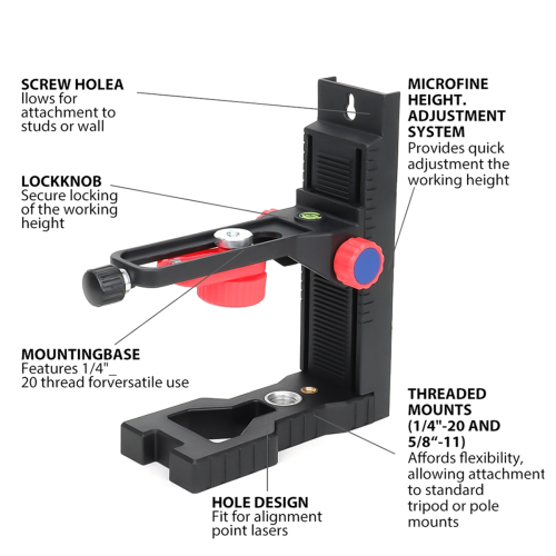 Laserwaterpasbeugel met magnetische L-vormige ondersteuning 2