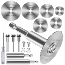 Snijwiel voor boor, roterende gereedschapsschijven 1/4 inch ronde schacht, 2 stuks 1/8 inch schacht, voor PVC-buizen, hout en metaal