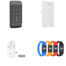 Draadloze toegangscontrole Digitaal toetsenbord Telefoon/RFID/kaart Wachtwoord Kastslot voor Lockers Conventioneel-Zwart