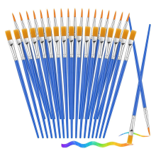 Kleine verfkwasten in bulk, 88 stuks nylon haarkwasten, platte punt, ronde acryl of kinderen, volwassen olieverf