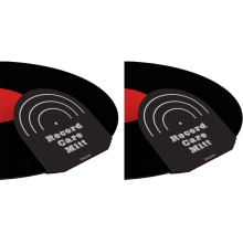 2 stuks platenreiniger handschoen, zwarte vinyl clip, schijfreinigingsbeschermingspad, geen vingerafdrukken