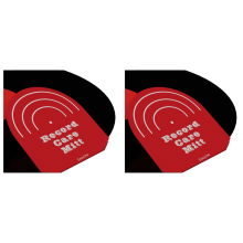2 stuks platenreiniger handschoen, zwart, vinyl clip, schijfreinigingspad, geen vingerafdrukken, rood
