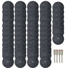 60 stuks roterende gereedschapsafsnijschijven 1-1/4 inch versterkt glasvezel & 4 stuks doornen accessoires