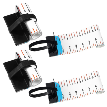 2 stuks 47 inch visliniaal, meetlint, waterdicht, draagbaar, opvouwbaar, met stootbord
