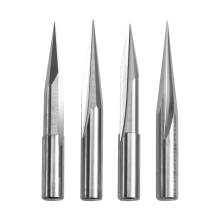 4 stuks 6 mm schacht graveerfrees houtsnijwerk bit tool V-vormige frees CNC router voor acryl MDF