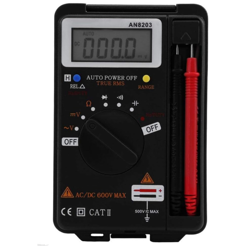 AN8203 Digitale multimeter Voltmeter Ohmmeter LCD-scherm Stroom Dioden Capaciteit Transistor Meten 2