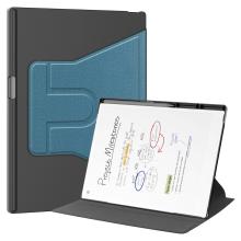 Hoes voor Paper Pro 11,8 inch, beschermhoes met potloodhouder, 360 draaibare standaard, Lake Blue