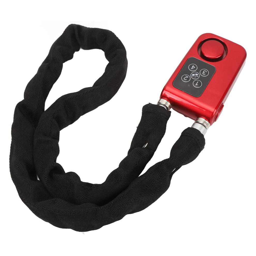 Bike Chain Alarm Lock With Remote, 80Cm, 115Db Sound, Ip44 7891331097387