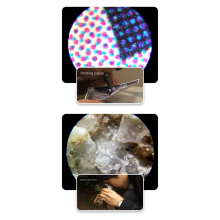 60-120X microscoop voor buiten, handzoom, niet-sferische optische lens, uitgerust met led-verlichting en UV-A