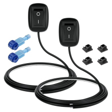 2 stuks SPST waterdruppelvormige pasta-type knopschakelaar 12V-220V/10A, aan/uit voor mistlampen, LED-lichtbalk