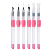6 stuks penselen voor aquarelschilderen, vulpen, nylon verfset, kalligrafiekunstbenodigdheden, roze