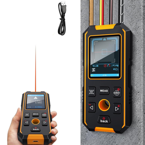 Stud Finder Wandscanner Laser Afstandsmeter, Multifunctionele Locator met Geüpgraded Display en Stem 1