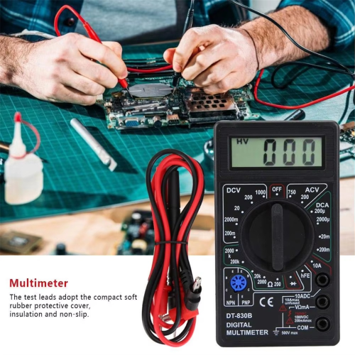 DT830B DC/AC LCD digitale multimeter 750/1000V voltmeter ampèremeter ohm tester hoge veiligheid draagbare meter 2