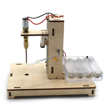 Mini-bureauboormachine voor studenten Wetenschap en technologie Kleine productie-uitvinding DIY Houten plankboormodel Gereedschap