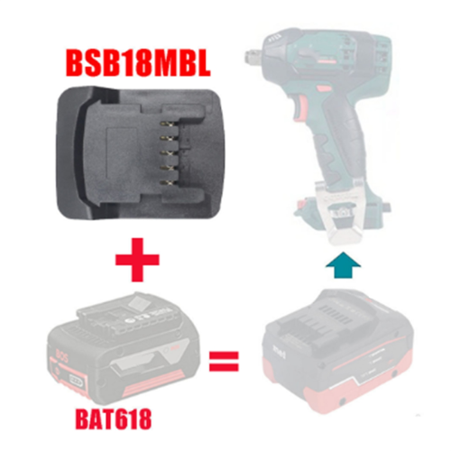 Adapterconverter BSB18MBL, batterijbasisadapter, BSB18MBL batterij 2