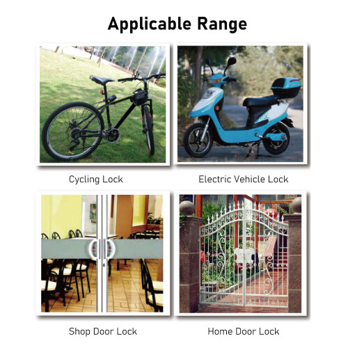 Smart Water Proof Chain Lock for E-Bikes & Motorcycles, Blue 2