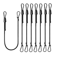stuks 48 inch verstelbare karabijnhaken met haken, verstelbaar van 7 inch tot 48 inch, voor vracht, fietsen, bagage, karren, vrachtwagens, enz.