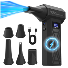 Draagbare luchtblazer 4-versnellingsregeling LED-verlichting Batterijdisplay Draadloze persluchtstofzuiger