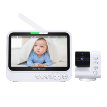 7 inch video babyfoon beveiliging IR nachtzicht pan tilt zoom bewaking temperatuursensor, EU-stekker