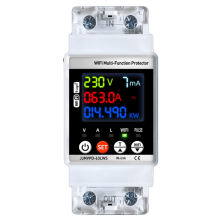 WiFi Smart Power Meter 63A Automatische Herinschakeling Beveiliging Digitale KWH Lekstroom Spanningsmonitor Controller