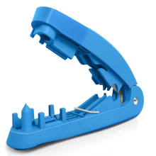 4-in-1 RJ45-netwerkkabeltool met functies voor knippen, strippen, ontwarren en rechttrekken. Geldt voor STP/UTP-kabel, B