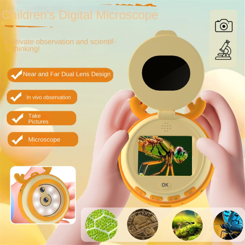 Digitale microscoopvergroter 2,0 inch IPS-scherm Microscopen met LED-licht voor kinderen USB-laboratoriumapparatuur 1