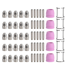 60 stuks plasmasnijdertoorts verbruiksartikelen nozzles tips kit geschikt voor -55 -60 40/50/78 Amp