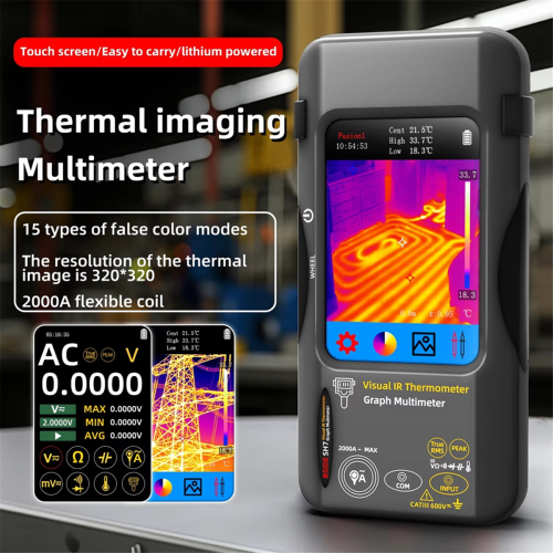SH7 Touchscreen warmtebeeldcamera 20.000 counts digitale multimeter HD printplaatinspectie voor macrolens 1
