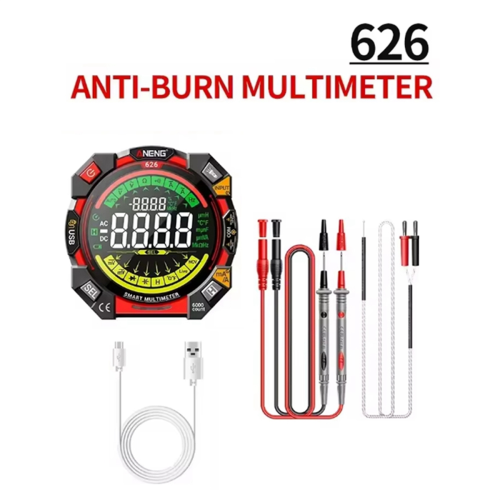 626 Multitester 600V spanningstest 6000 tellingen Multimeter Draagbare ohmstroommeter Oplaadbare USB-detector Gereedschap 1