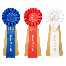 3 stuks Award-linten 1e, 2e, 3e, set lintrozetten, satijnen deelnameplaats, winnaarsoverwinningsprijzen