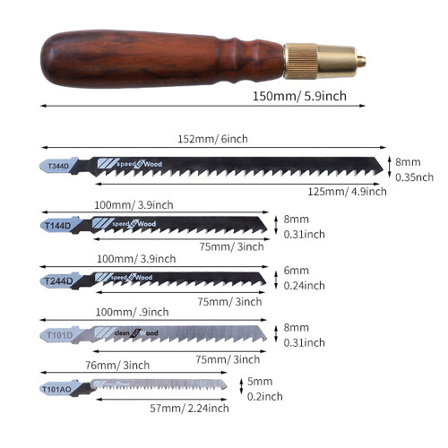 Detachable Mini Hand Saw Kit with 5 Blades for Precise Woodworking 1