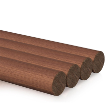 4 stuks walnoothouten deuvelstaven 3/4 x 12 inch onafgewerkte ronde stokjes van hout voor knutselwerkjes
