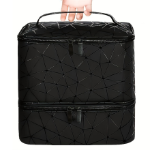 30 flessen nagellak opbergtas Draagbare cosmetica grote handtas organizer met handvat voor op reis